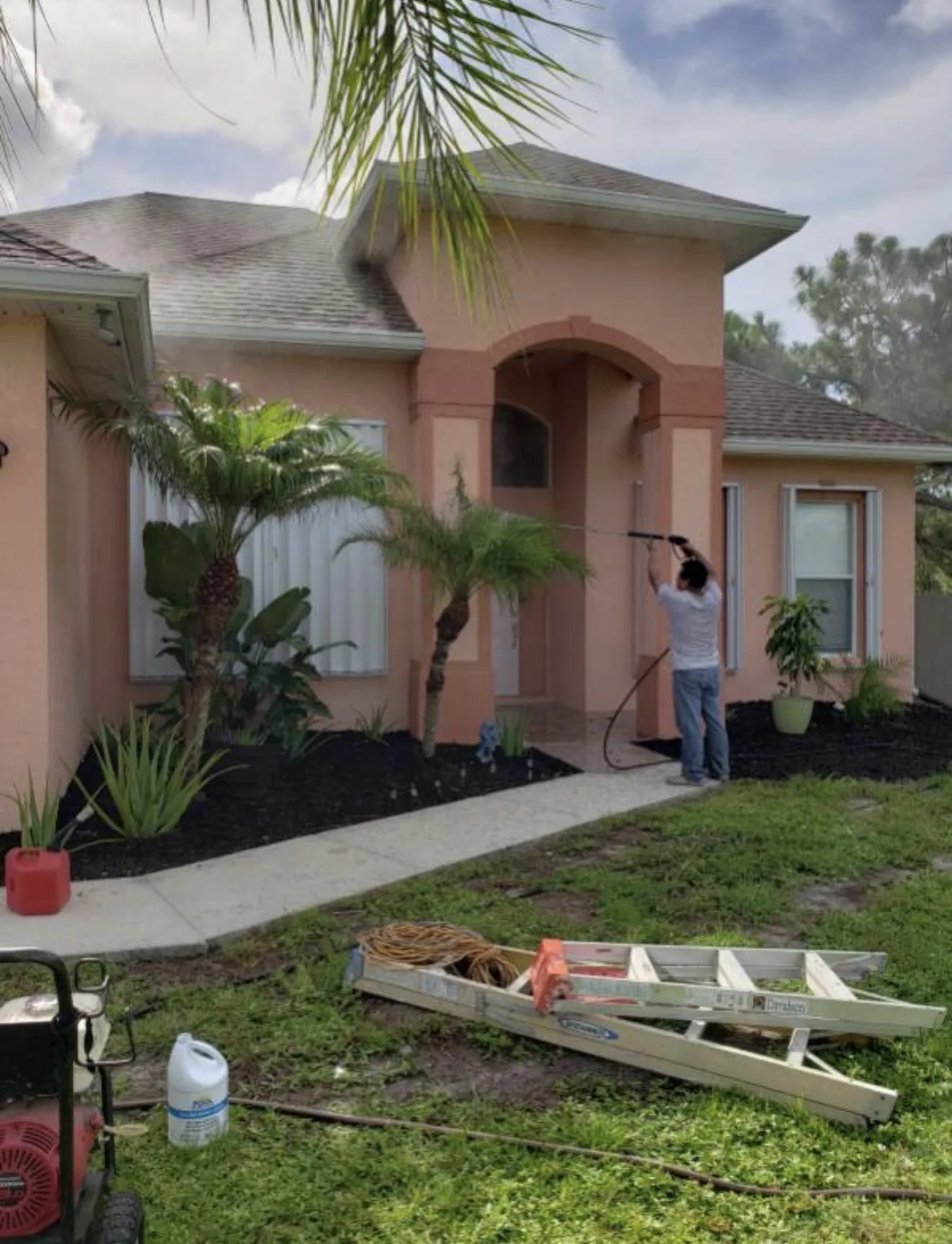 Exterior before