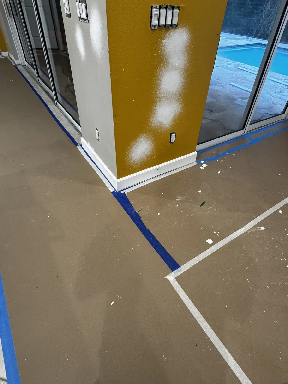 Protected interior painting workspace