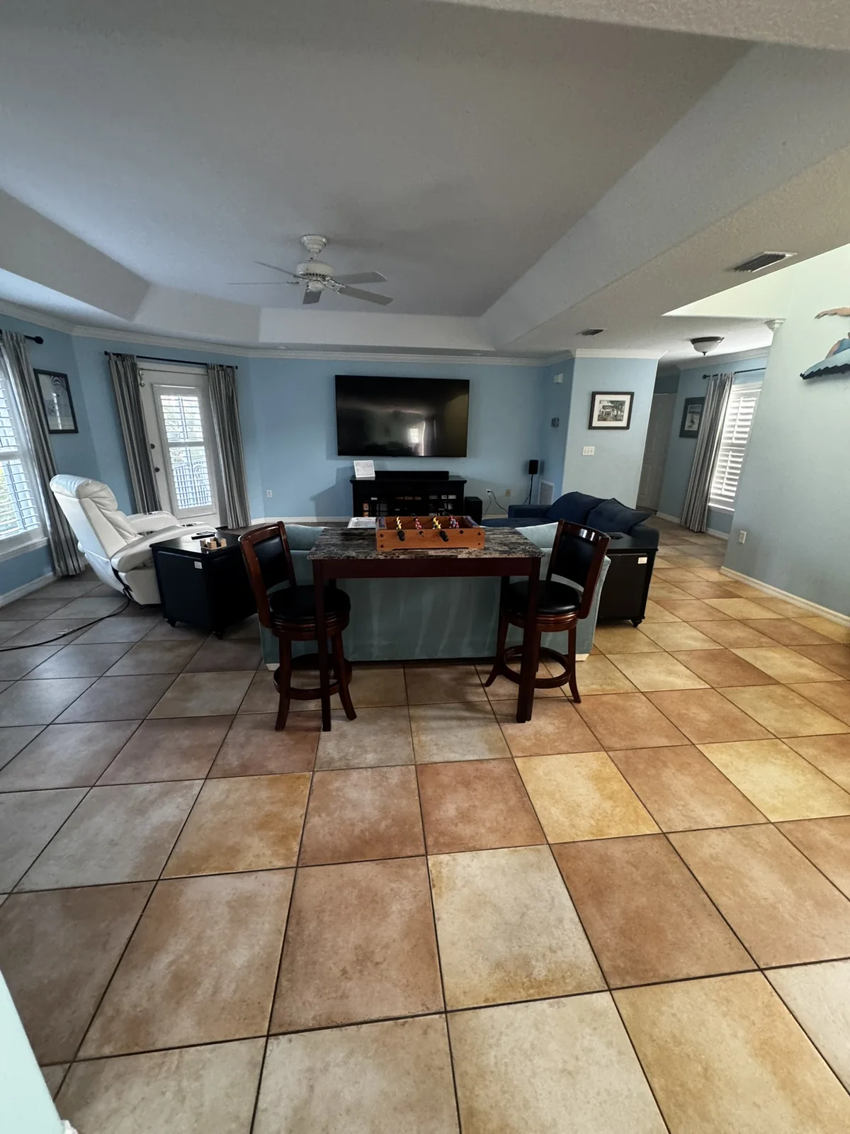 Finished painted great room