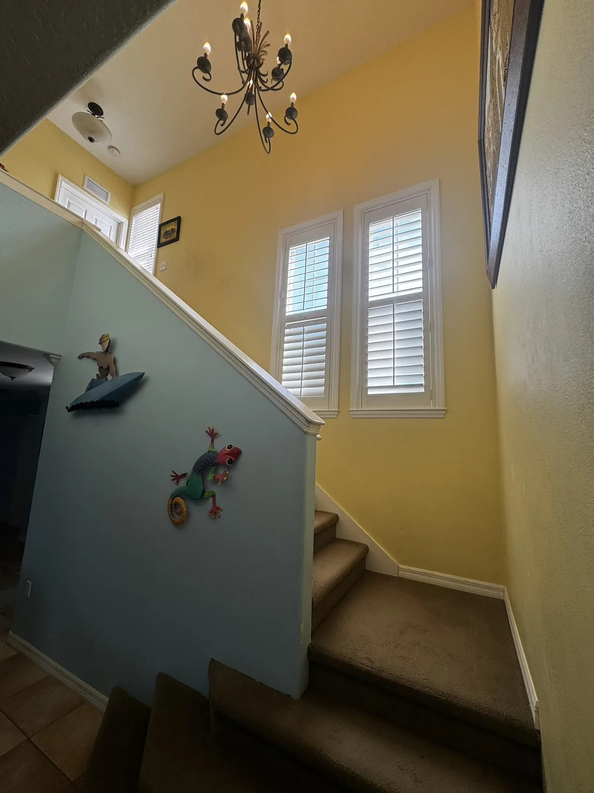 Finished painted stairwell