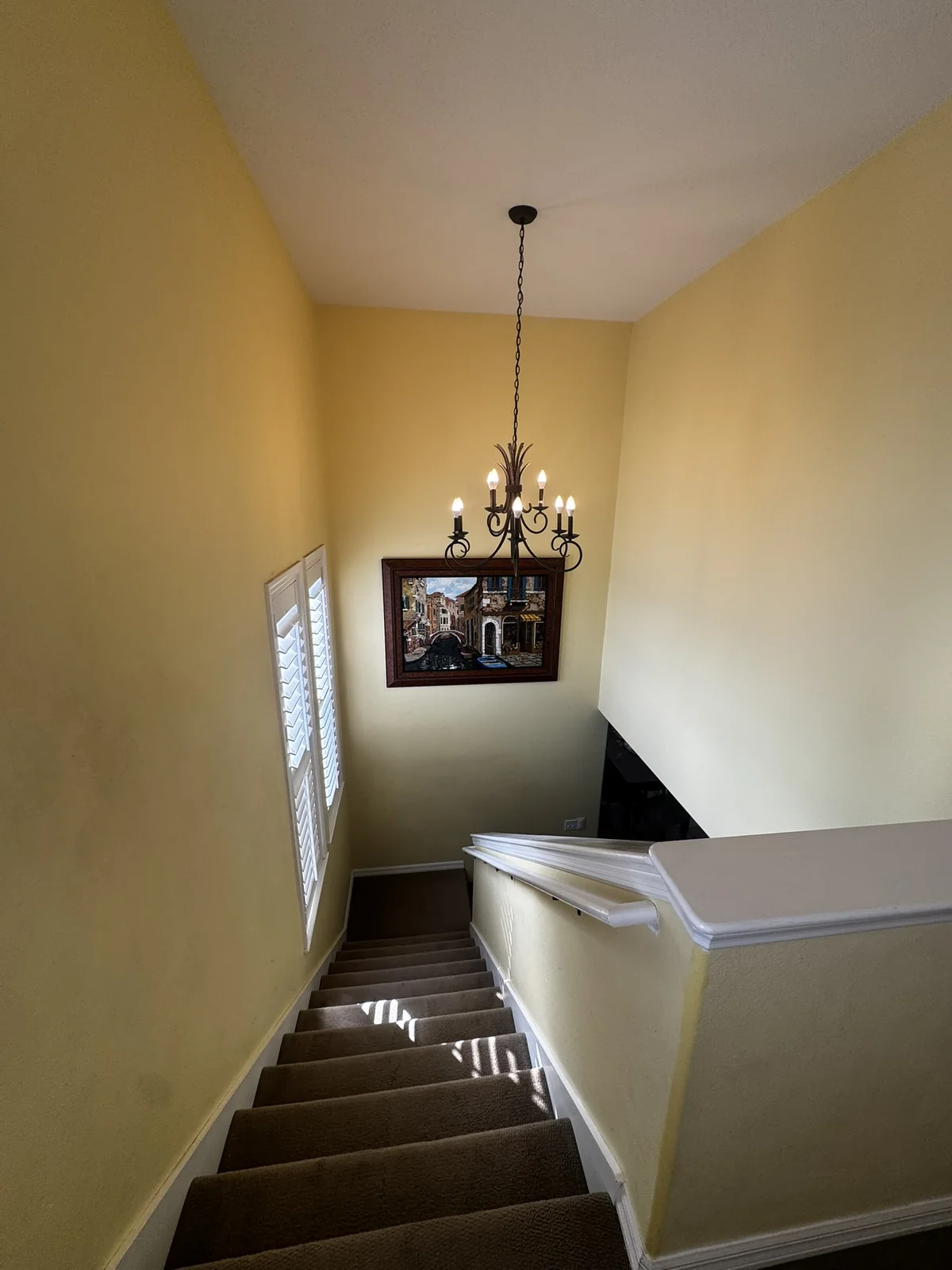 Finished painted stairwell