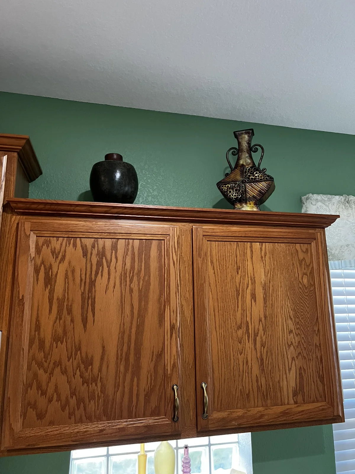 Wood kitchen cabinets before painting