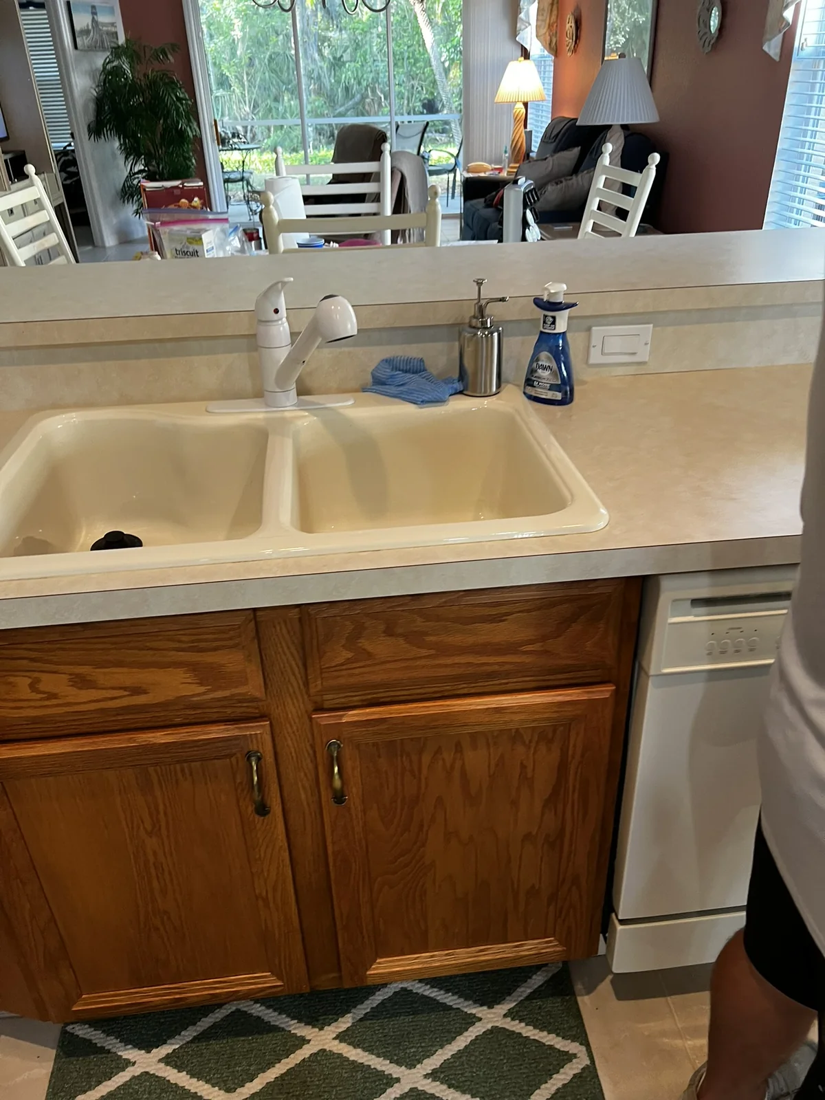 Wood kitchen cabinets before painting